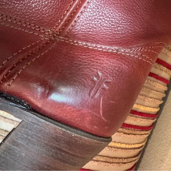 NEW with tags - VINTAGE Frye Burgundy Red Campus Leather Boots - Picture 7 of 16